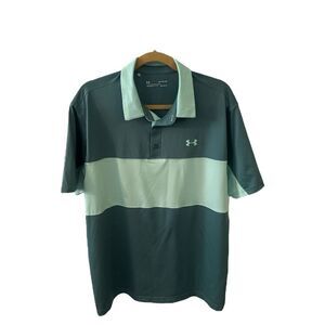 Under‎ Armour HeatGear Golf Polo Shirt Athletic Training Color Block XL
